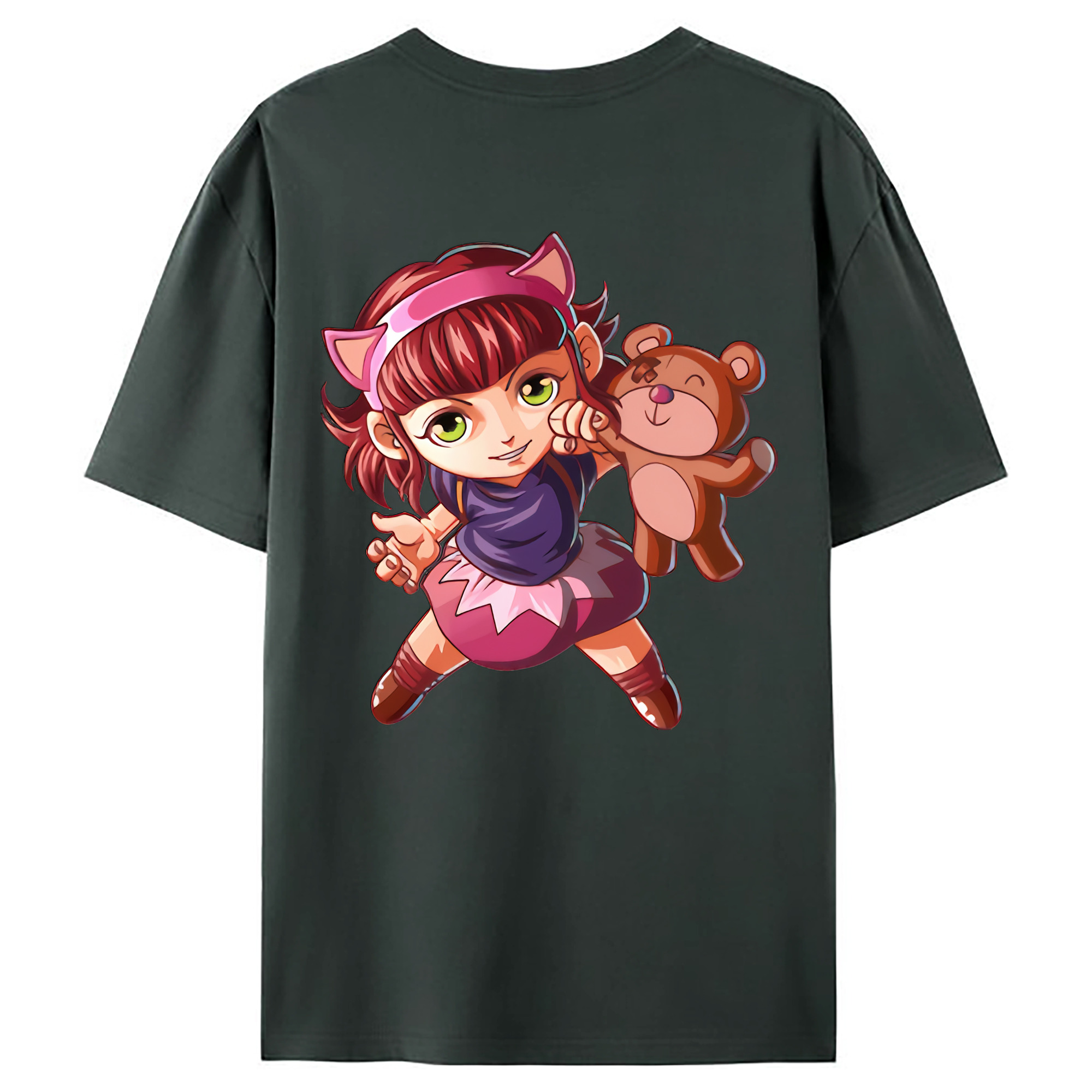 （画像用） リーグ・オブ・レジェンド League of Legends LOL 綿100％ メンズ半袖Tシャツ（バックプリント） 通気性